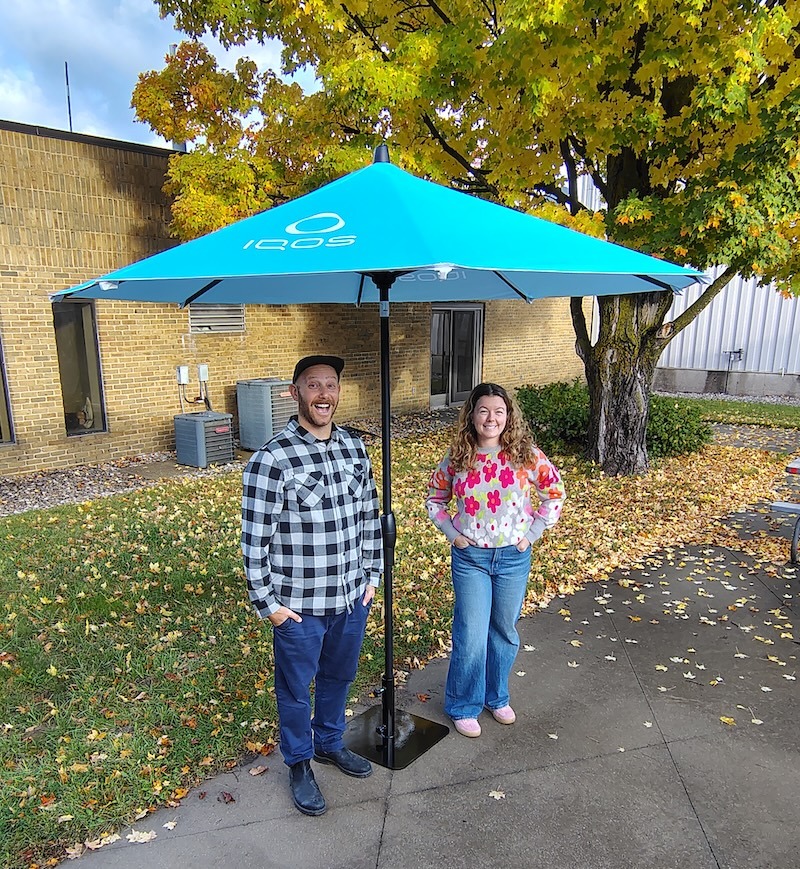 Custom Umbrella with People For Size Reference