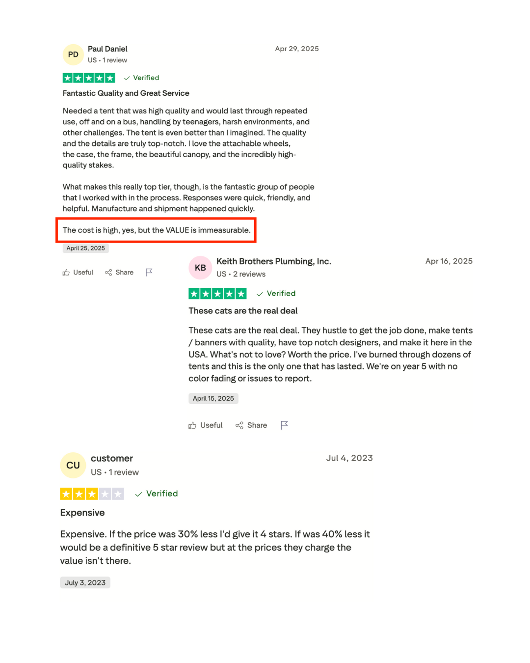 Customer Pricing Reviews (Instagram Post (45)