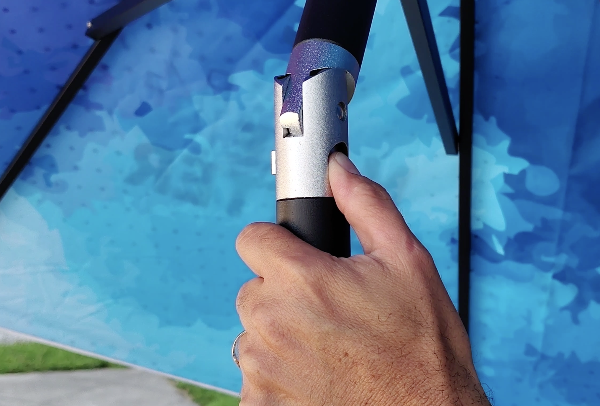 Easy Button to Tilt Canopy Top