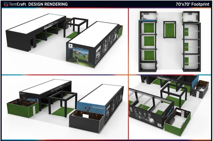 Indoor Truss Trade Show Rental Full Swing PGA Rendering