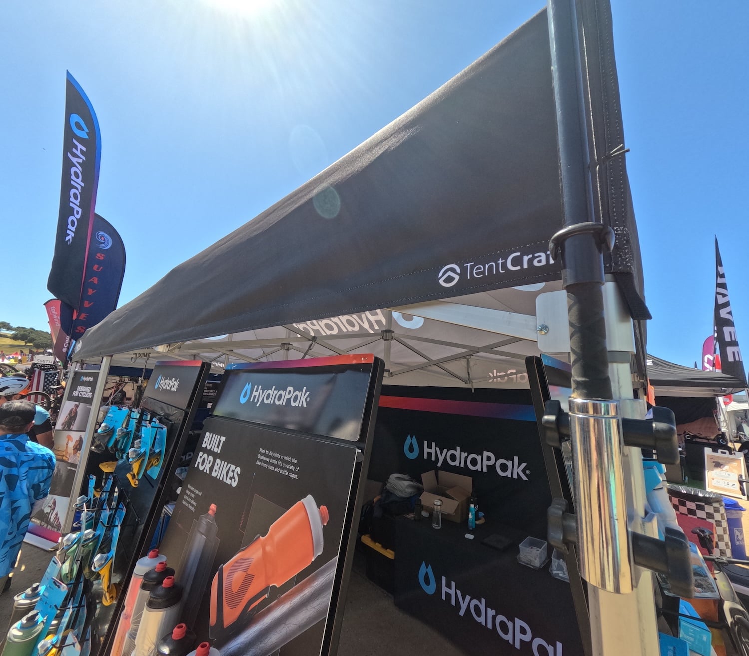 HydraPak 10x20 MONARCHTENT Pop Up Activation Sea Otter 2026 TENTCRAFT logo
