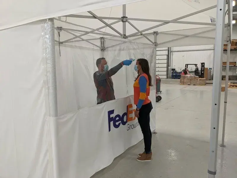 Pop-Up Tents for COVID-19 Employee Screening in the Workplace