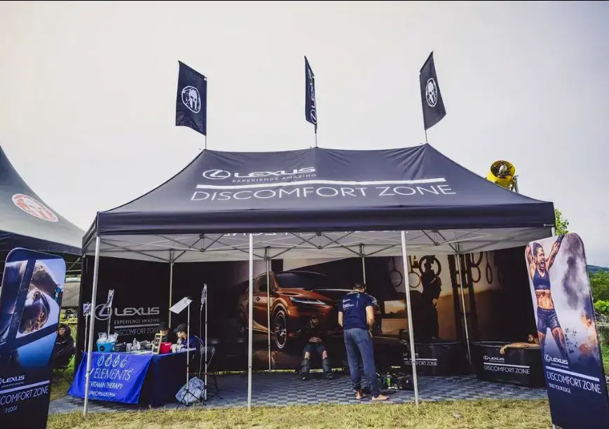 13'x22' 6-Sided Heavy-Duty Pop-Up Tent With Pavilion-Style Canopy Roof