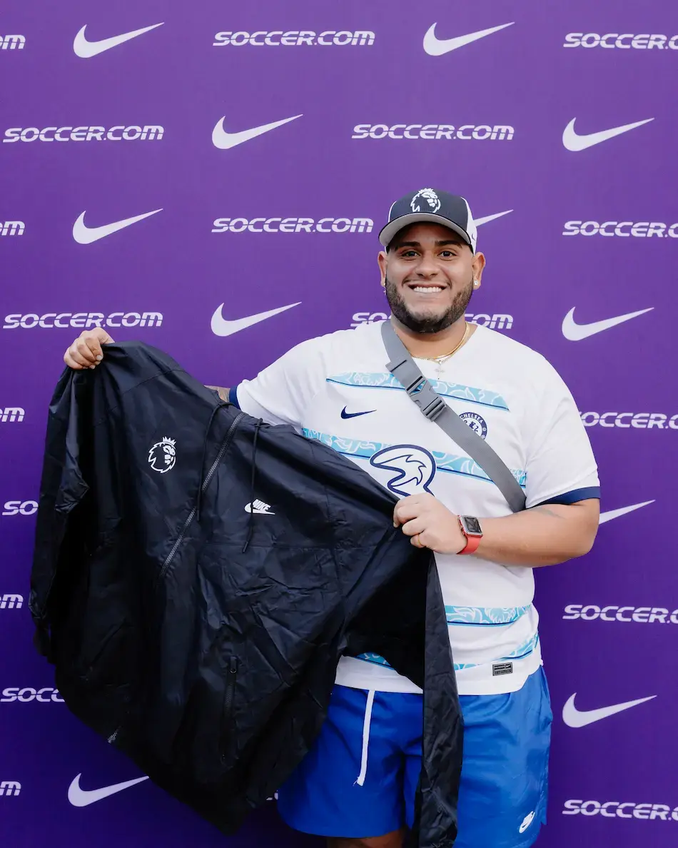 Soccer.com + Premier League + Nike Media Wall Featuring a Fan with Swag