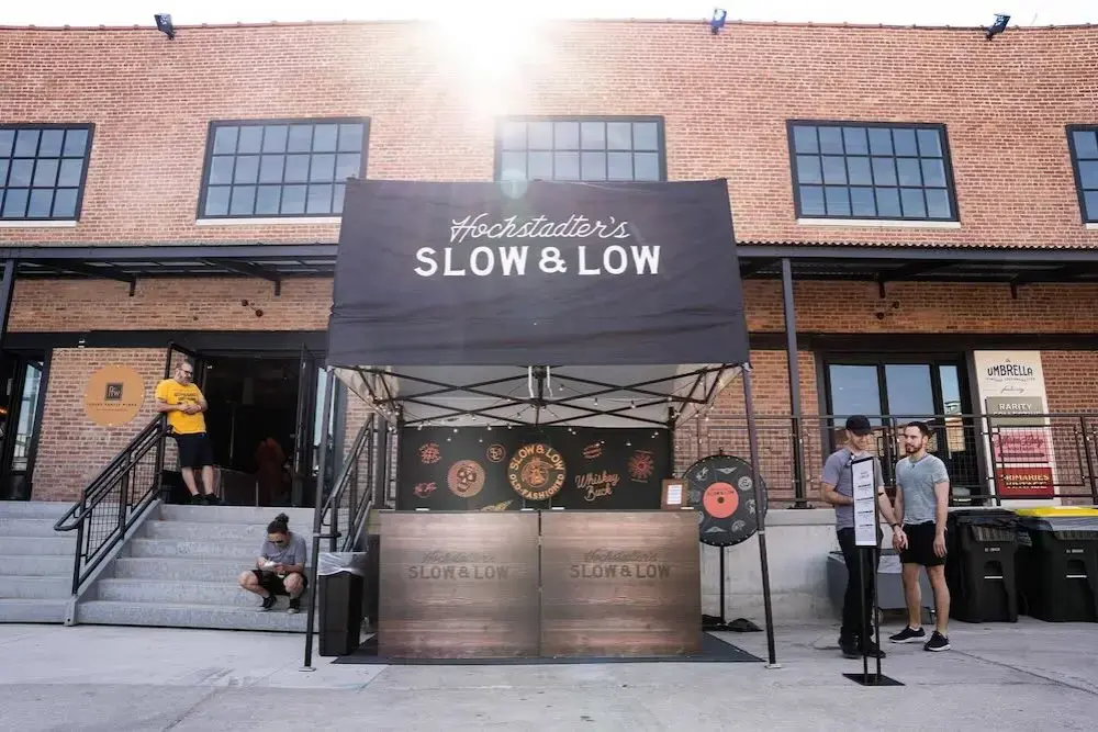 A custom pop-up tent for a whiskey brand