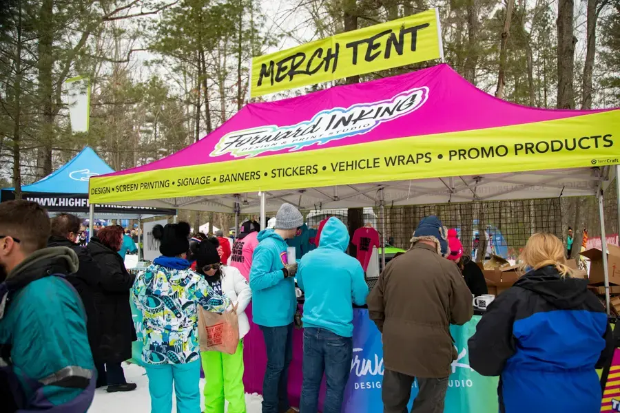 Custom 10x20 pop-up canopy tent for a golf course event