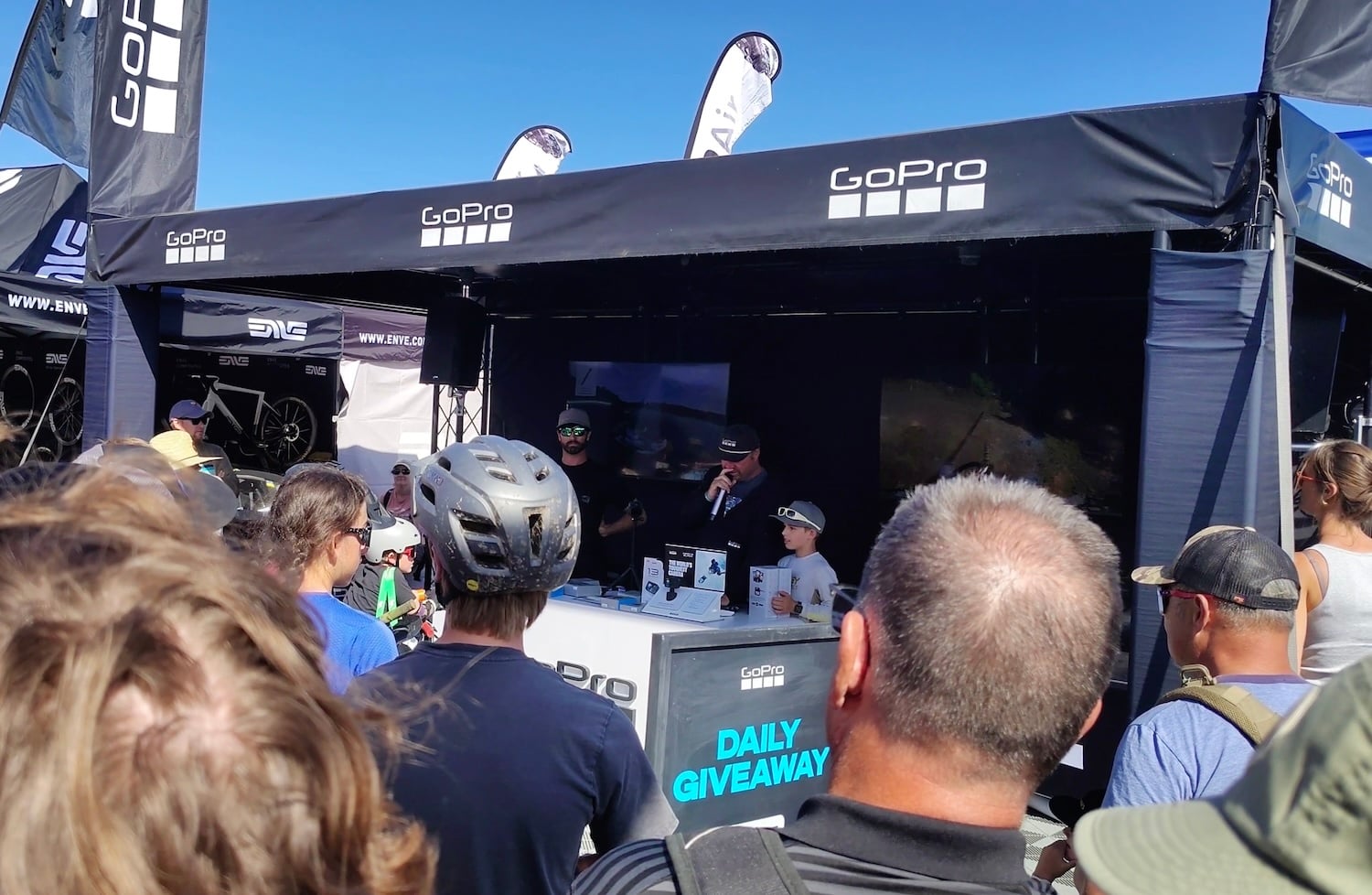 Sea Otter Custom Truss Structure During Giveaway of New GoPro