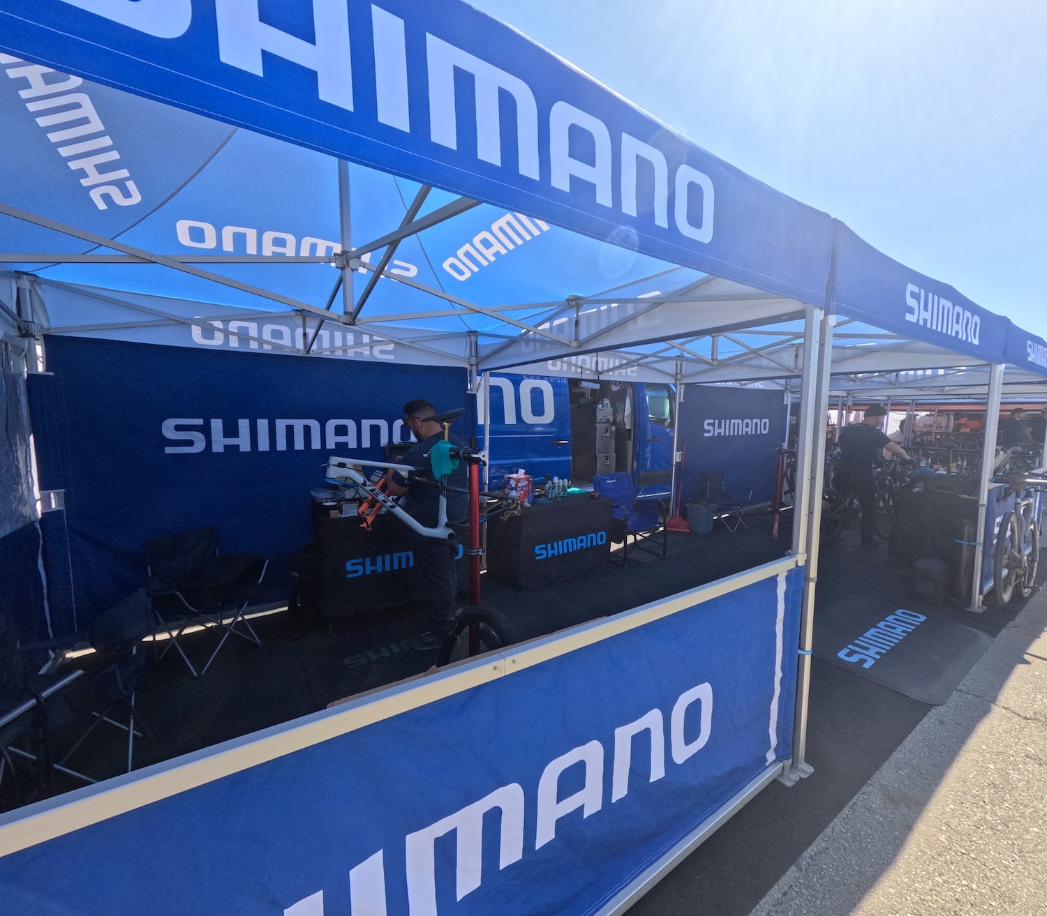 Shimano 10x10 MONARCHTENT Mechanic Shops Under The Canopy