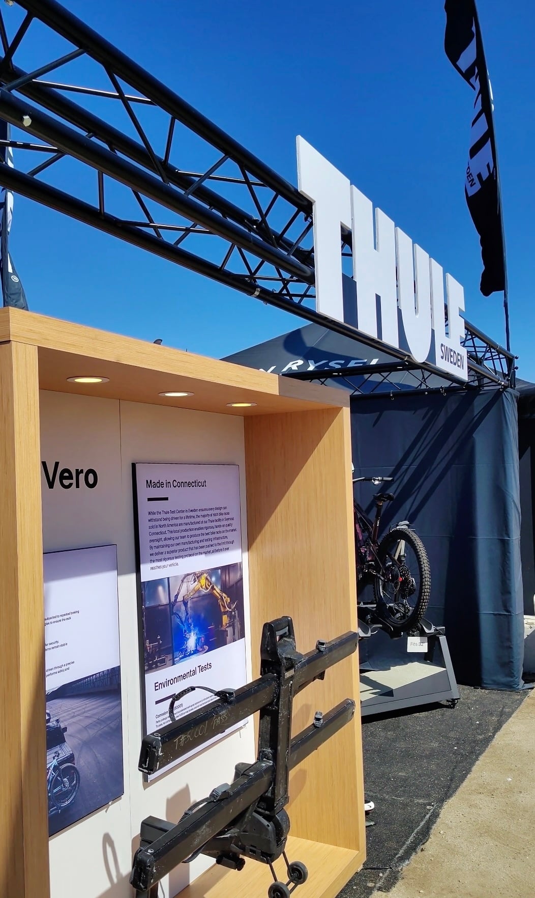 Thule Truss Mounted Custom Brand Rigid Signage and Wood Product Display