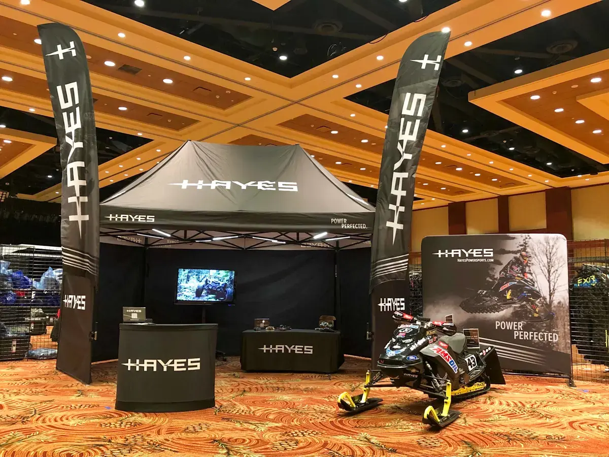 A MONARCHHEX used for an indoor trade show by Hayes