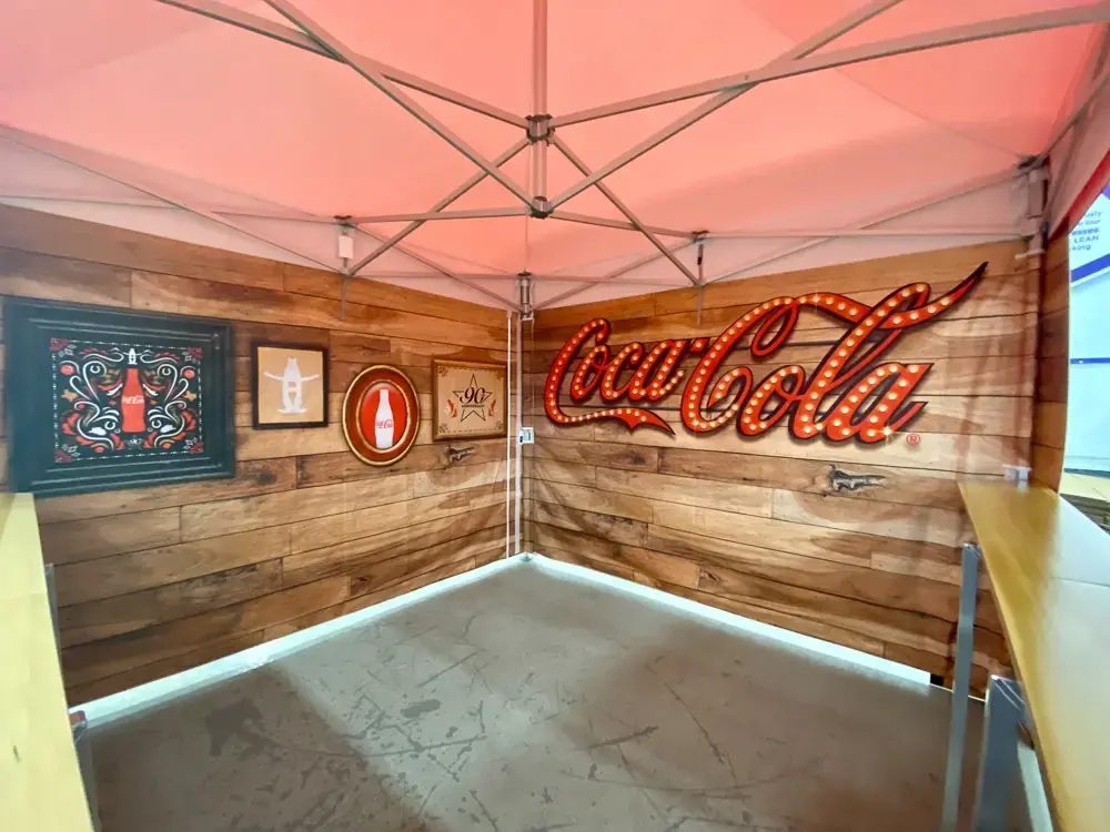 Custom tent walls for Coca-Cola