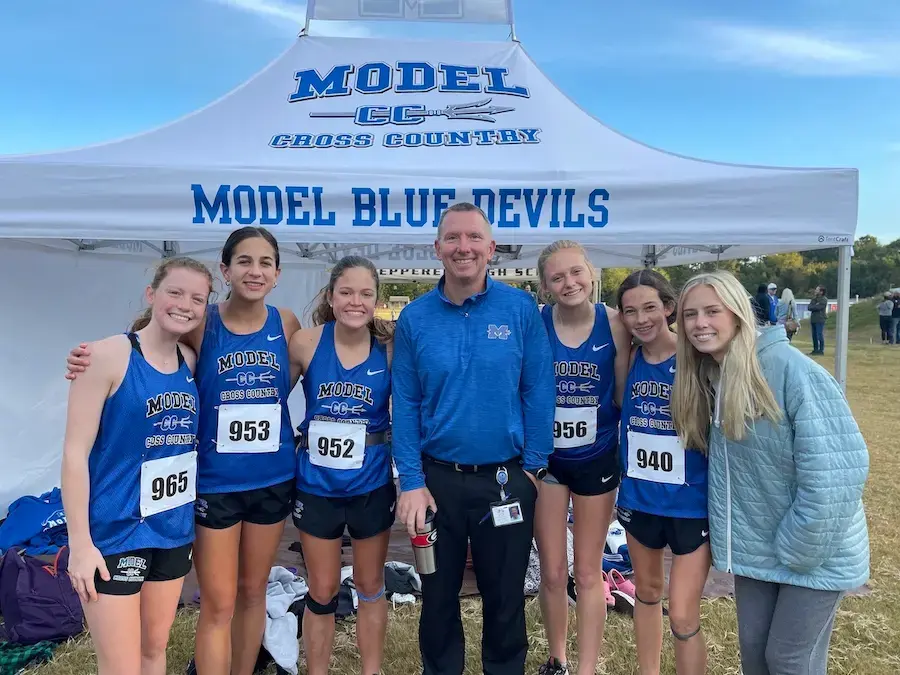 Blue Devil's Cross Country and Track Team Pop Up Tent
